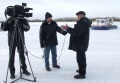Интервью на месте провалившегося под лед автомобиля "Шевроле-Нива". Река Каюковка, село Генеральское.