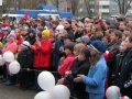 Праздничная акция под девизом "Мир! Труд! В Яблочко!", проводимая сетью магазинов "В Яблочко".
