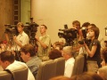 На пресс-конференции, посвященной итогам  100 дней пребывания на посту губернатора Павла Ипатова.
