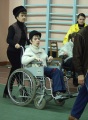 Соревнования по слайдингу среди инвалидов с поражением опорно-двигательного аппарата. Легкоатлетический манеже ФСК  "Саратов".
