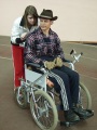 На соревнованих по слайдингу среди инвалидов с поражением опорно-двигательного аппарата. Легкоатлетический манеже ФСК  "Саратов".