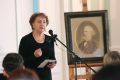 Директор музея Тамара Гродскова на открытии выставки икон "Похвала Богоматери". Музей Радищева.