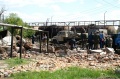 Последствия взрыва паров нефтепродуктов в здании насосо-мазутного теплоцеха. Tерритория бывшего  мясокомбината, город Энгельс.