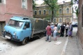 Забастовка слесарей-сантехников. Пересечение улиц Некрасова и Челюскинцев. 