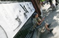 Акция художника Александра Дьякова "Самая длинная карикатура в мире". 