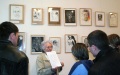 На выставка рисунков Сергея Скачкова, музей Гагарина, Саратов.