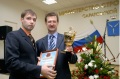 На церемонии награждения победителей областного конкурса на лучшую организацию, предприятие ЖКХ.