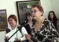 Директор музея Радищева Тамара Гродскова.Фотовыставка "Мир открыт для всех", посвященная инвалидам.