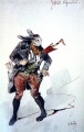 "Заяц биржевой" - рисунок из альбома "Люди и звери". Федор Шехтель (1880-1890-е годы).