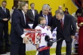 На церемонии награждения участников чемпионата по хоккею на кубок Владислава Третьяка. Саратов.