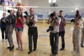 Товарищеский волейбольный матч между сборными правительства Саратовской области и представителей СМИ.