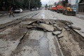 Демонтаж трамвайных путей 11-го маршрута. Улица Кутякова, Саратов.