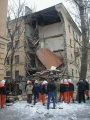 Обрушение стен в жилом доме по ул. Ламповая, разбор завалов.