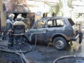 Автомобиль "Нива", сгоревший  в гараже, ул. Московская.