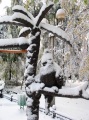 Первый снег, деревянные скульптуры, парк "Липки".