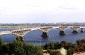 Саратовский автомобильный мост, река Волга.