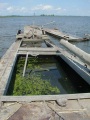 Затонувшее судно, река Волга.