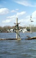 Город Аткарск, река Медведица, весенний паводок, затопленная линия электропепедач.