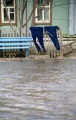 Город Аткарск, река Медведица, весенний паводок, затопленные дома.