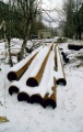 Трубы под снегом.