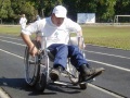 Соревнования инвалидов, на дистанции.