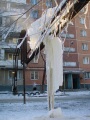 Замороженная теплотрасса жилого дома.