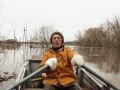 Город Аткарск, весенний паводок, река Медведица, лодочник на переправе.