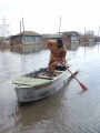 Весенний паводок, река Медведица, город Аткарск. До центра можно добраться только на лодках. 