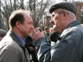  Депутат Госдумы от КПРФ (слева) Валерий Рашкин на митинге коммунистов и их сторонников на площади Столыпина.  