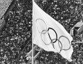 Стадион "Лужники". Флаг Олимпиады. Москва. ХХII Олимпийские игры.