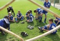 На открытии первого в городе мини-футбольного поля с искусственным покрытием. Спорткомплекс "Молодость".