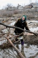 Весенний паводок, расчистка заторов на реке, Аткарский район.
