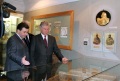 Саратовский музей краеведения отметил своё 120-летие. В честь юбилейной даты прошла выставка "Город и люди". Губернатор Павел Ипатов (справа).