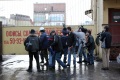 Репортеры на месте взрыва  здания бывшего маслозавода, пересечение улиц Зарубина и Астраханской. 