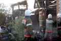 Тушение пожара в частном секторе. Саратов, ул. Хвалынская. 