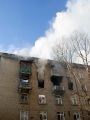 Пожар на улице Чернышевского в 5-этажном доме напротив Полиграфкомбината. 