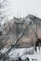 На Вольской, напротив СГАП, методом подрыва снесено здание бывшей мельницы.
