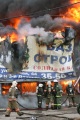Тушение пожара в универсальном магазине "Вольский тракт". 