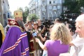 Епископ Саратовский и Вольский Лонгин на церемонии освящения иконы святителя Николая.