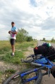 Велотурист Сергей Красовский во время велопутешествия Саратов - Башкирия.
