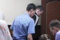 На оглашении приговора в отношении троих милиционеров, обвиняемых в убийстве Армена Гаспаряна. Саратовский областной суд.