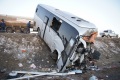 Последствия столкновения пассажирского автобуса с "КАМАЗом".