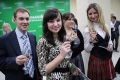 На церемонии награждения победительниц фотоконкурса "Мисс банк Саратова".