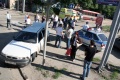 "КАМАЗ"врезался в автобус и "ВАЗ". Последствия аварии. Улица Симбирская, Саратов.