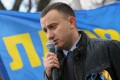 Координатор регионального отделения ЛДПР Антон Ищенко на митинге. Саратов.