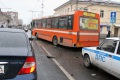 ДТП - автобус "Мерседес" 11-го маршрута, двигаясь по Московской, врезался в светофор. Саратов.