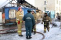 Пожар на улице Железнодорожной, между Соколовой и 1-ой Садовой. Саратов.